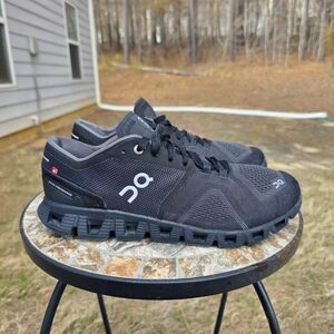 On Cloud X Black/Asphalt Running Shoes Sneakers Women's Size 10.5